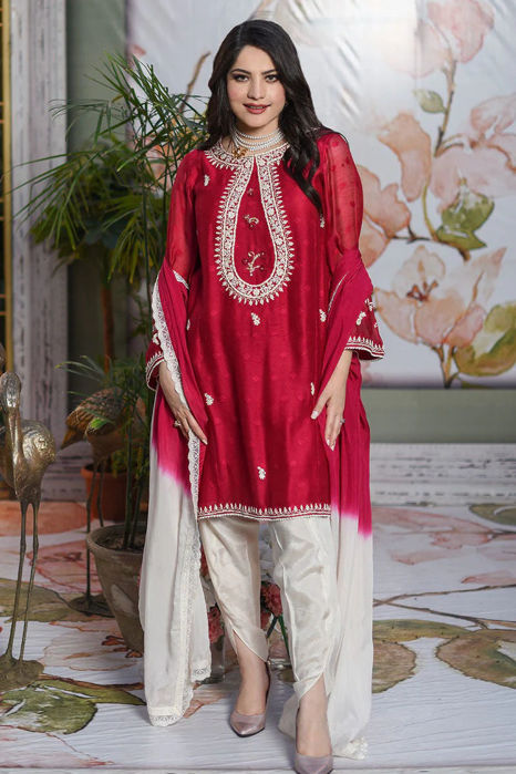 Picture of Sania - Cherry - Shirt And Dupatta