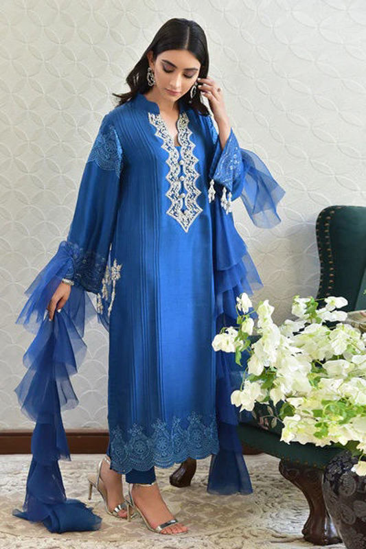 Picture of Seychelles Blue Raw Silk
