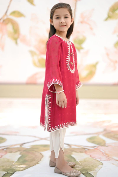 Salina - Cherry - Shirt, Pants/Shalwar